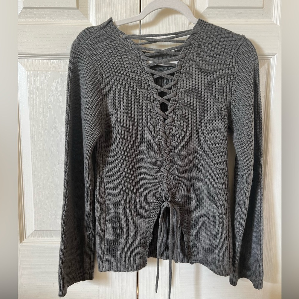Astr Charcoal Knit Sweater